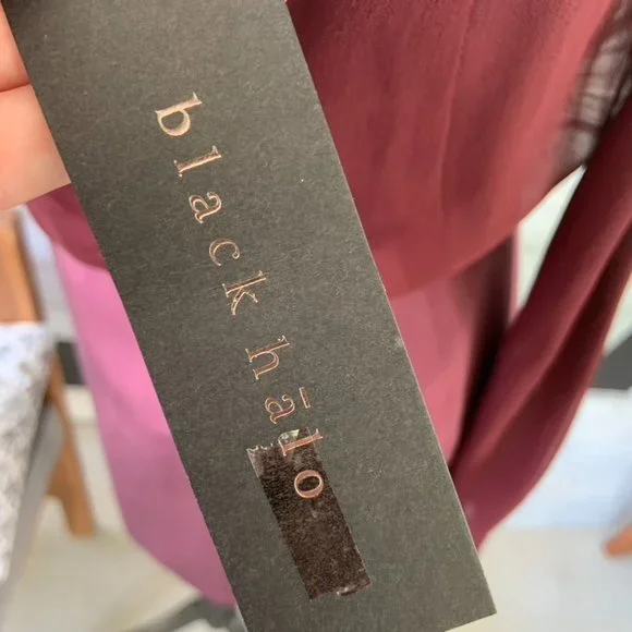 NWT Black Halo Burgundy Dress - Picture 6 of 7